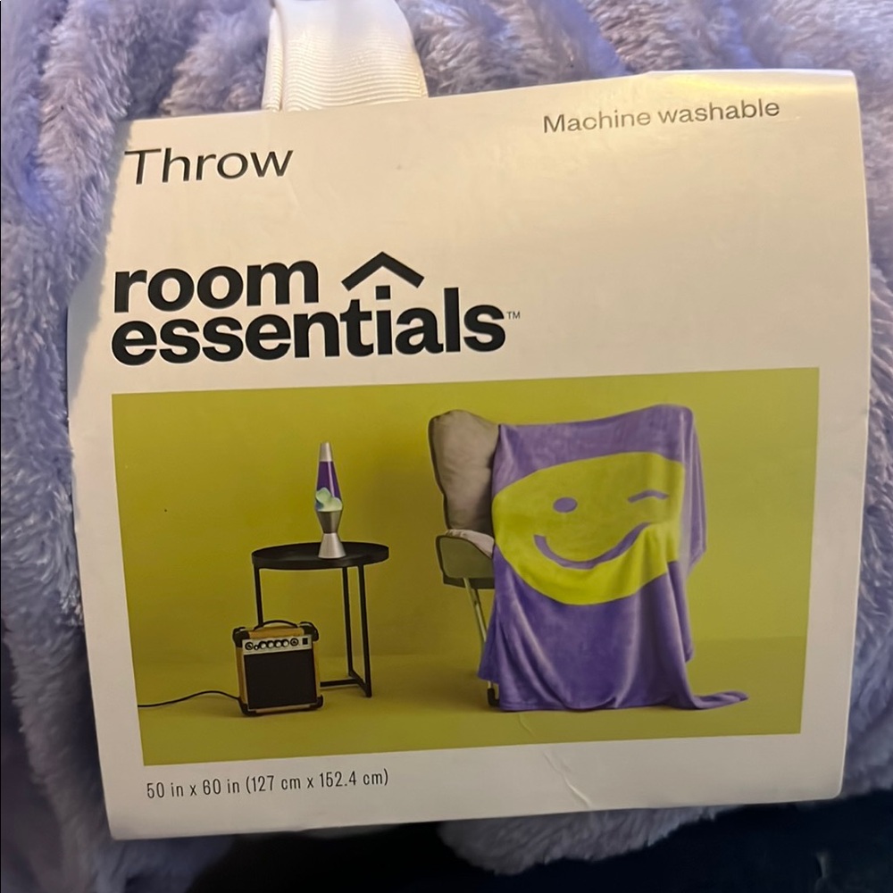 Room Essentials Purple and Yellow Throw Blanket